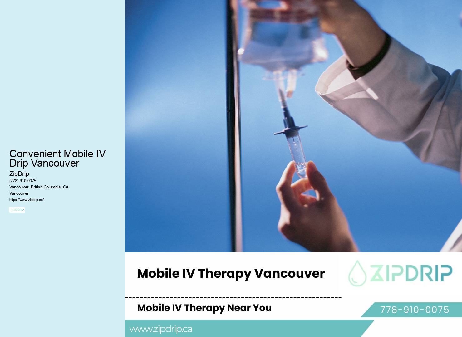 Convenient Mobile IV Therapy Options in Convenient Mobile IV Drip Vancouver