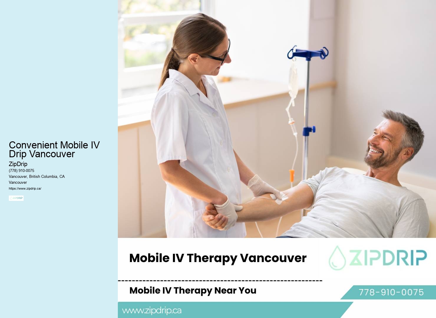 IV therapy for dehydration Convenient Mobile IV Drip Vancouver