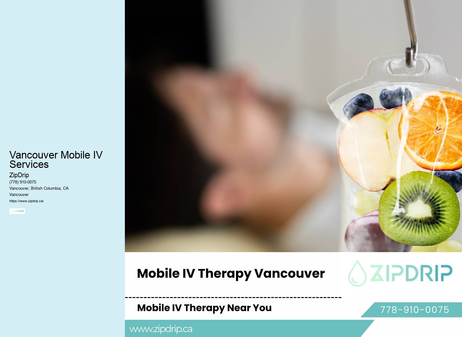IV Hydration Services for Vancouver Mobile IV Services Residents