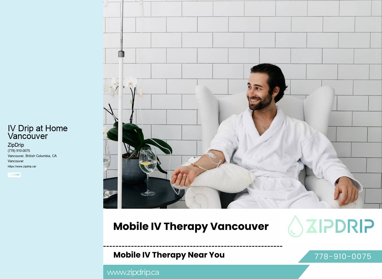 Mobile IV vitamin infusions IV Drip at Home Vancouver
