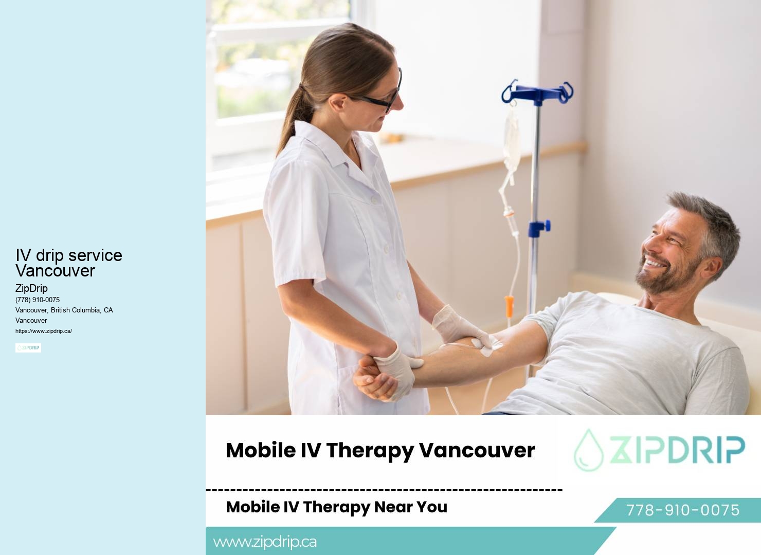 On-the-Go IV Fluid Replacement IV drip service Vancouver