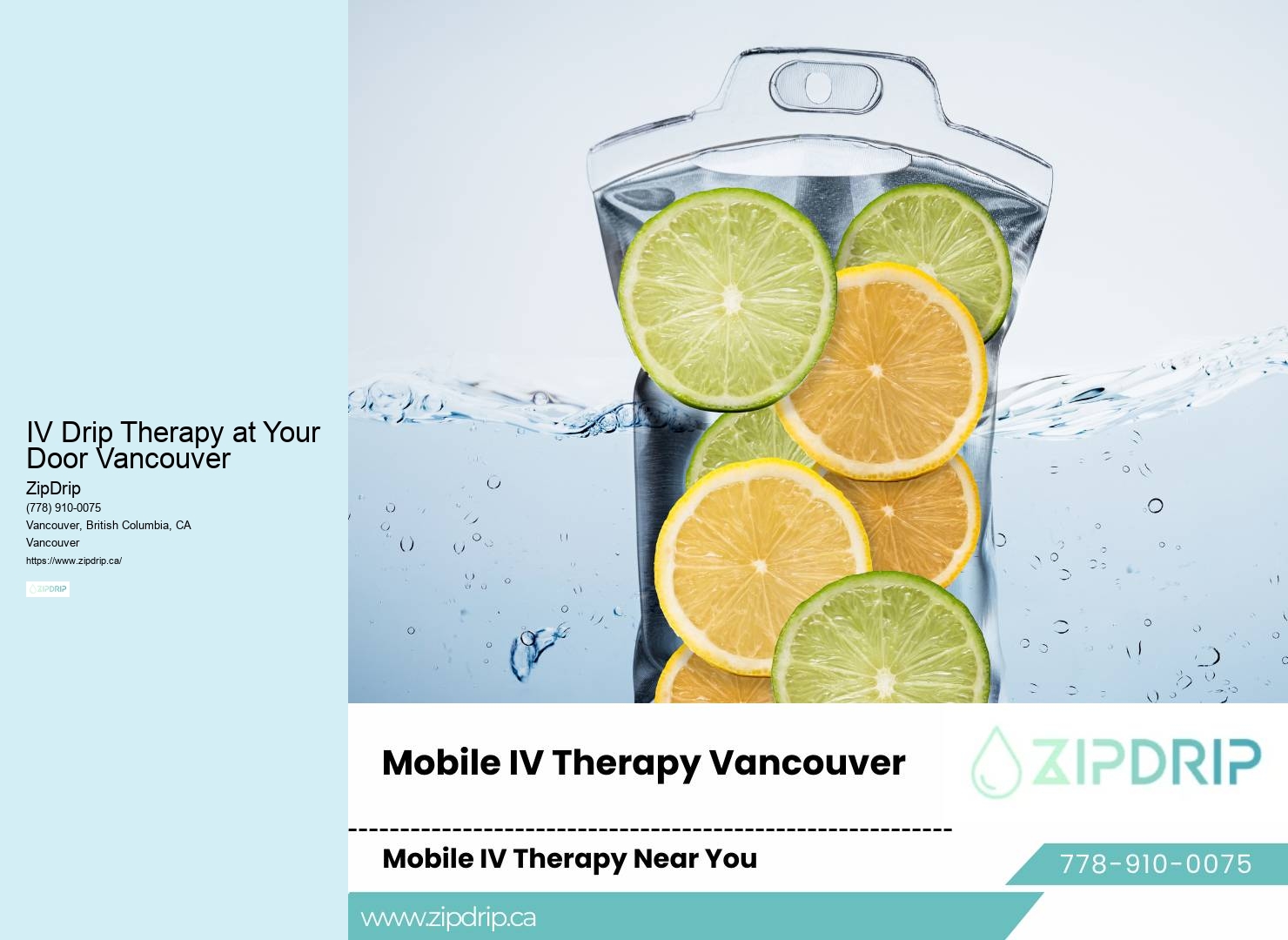 Mobile IV Detox IV Drip Therapy at Your Door Vancouver