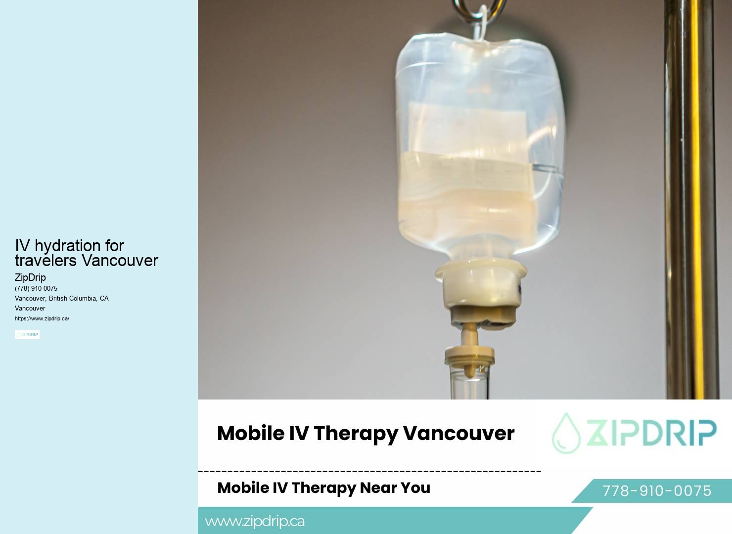 Mobile prenatal IV drips IV hydration for travelers Vancouver