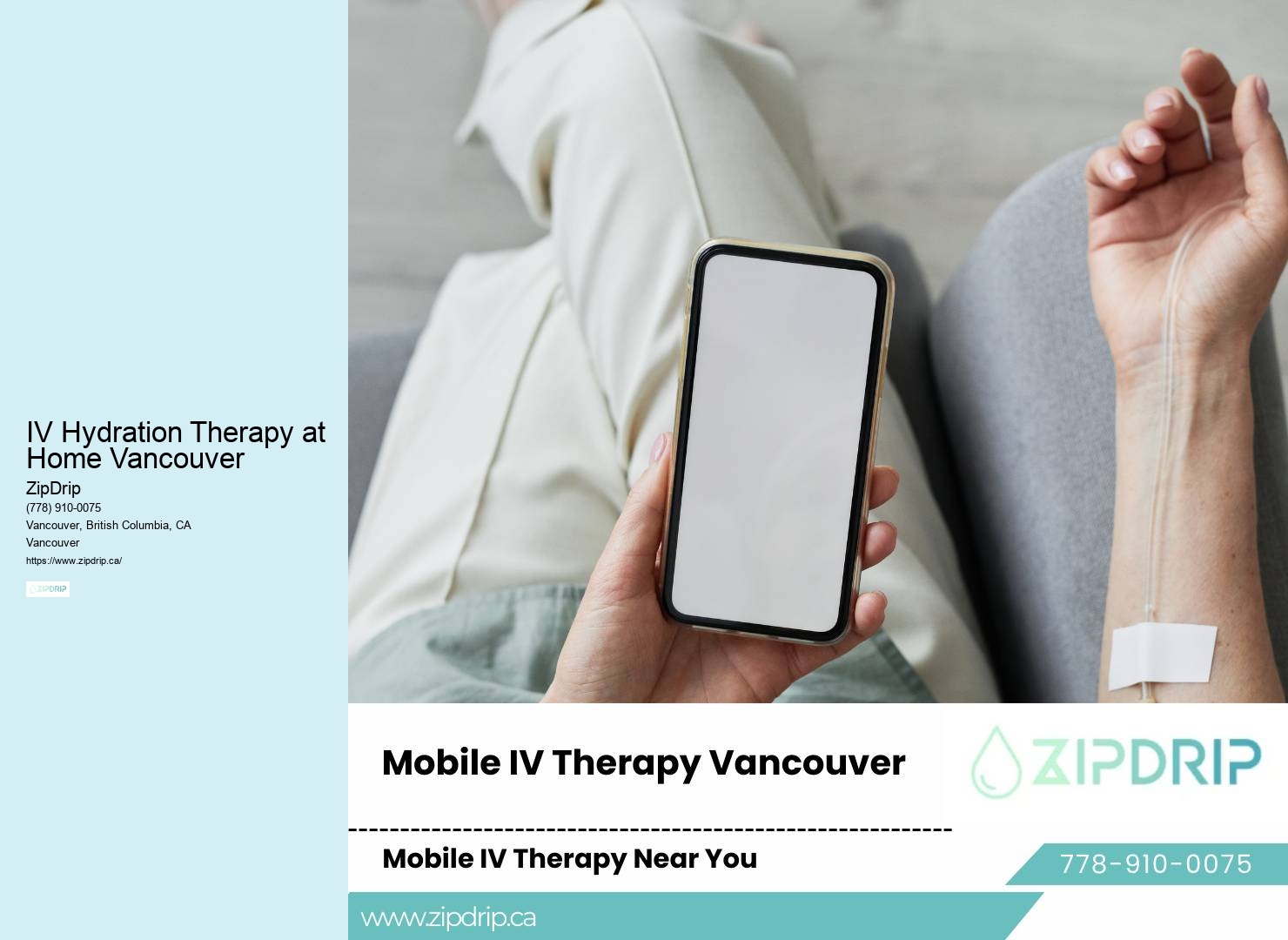 IV Hydration Therapy at Home Vancouver Mobile IV Fluids Service