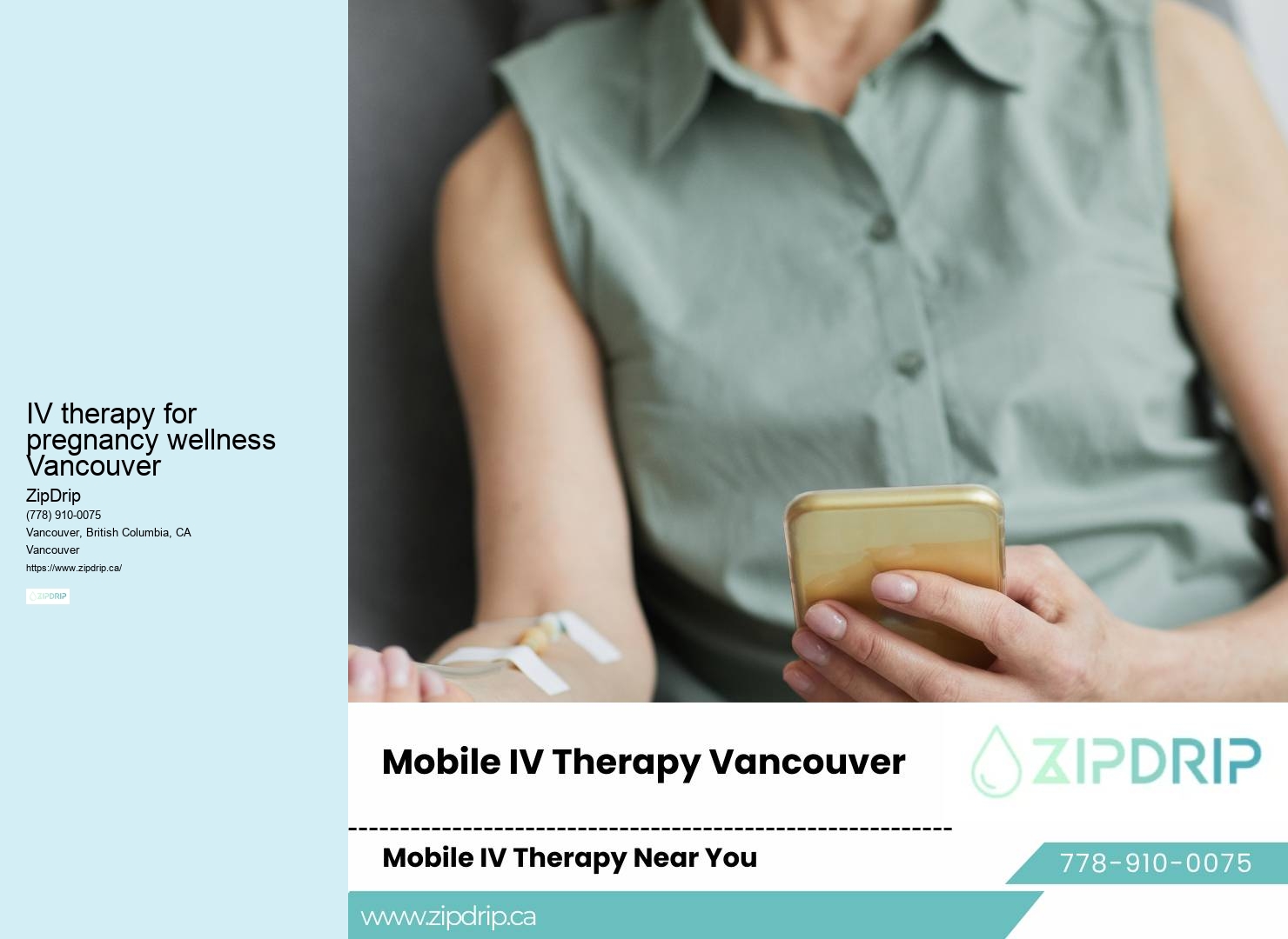 IV therapy for pregnancy wellness Vancouver Mobile Wellness IV