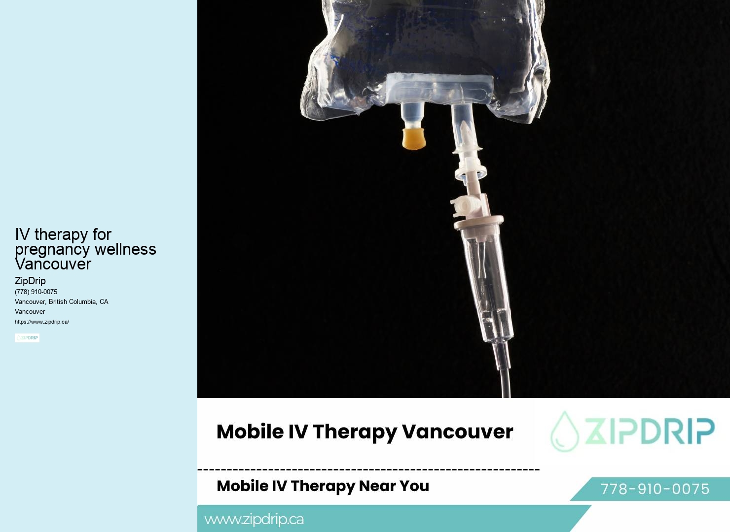 Convenient mobile IV therapy IV therapy for pregnancy wellness Vancouver