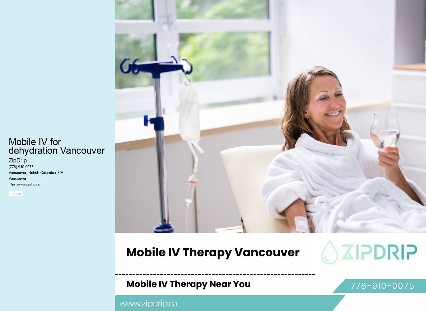 Mobile detox IV therapy Mobile IV for dehydration Vancouver