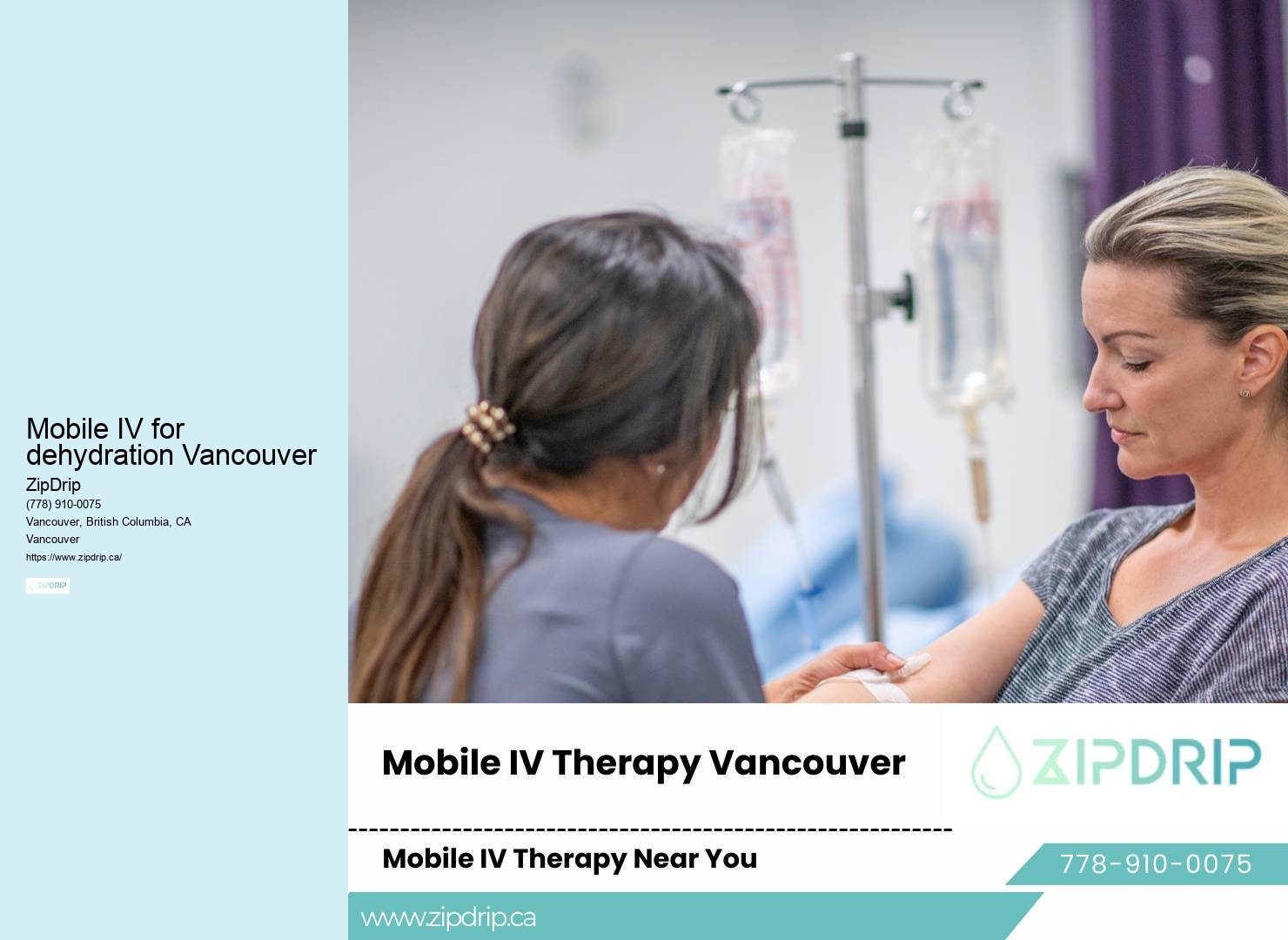 Affordable Mobile IV Mobile IV for dehydration Vancouver