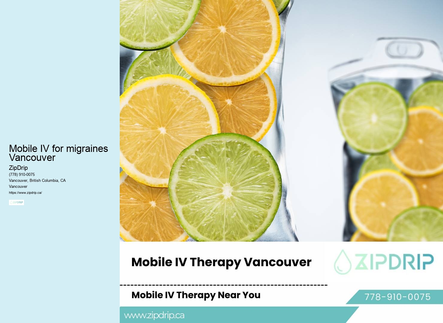 Mobile IV for migraines Vancouver IV therapy at home