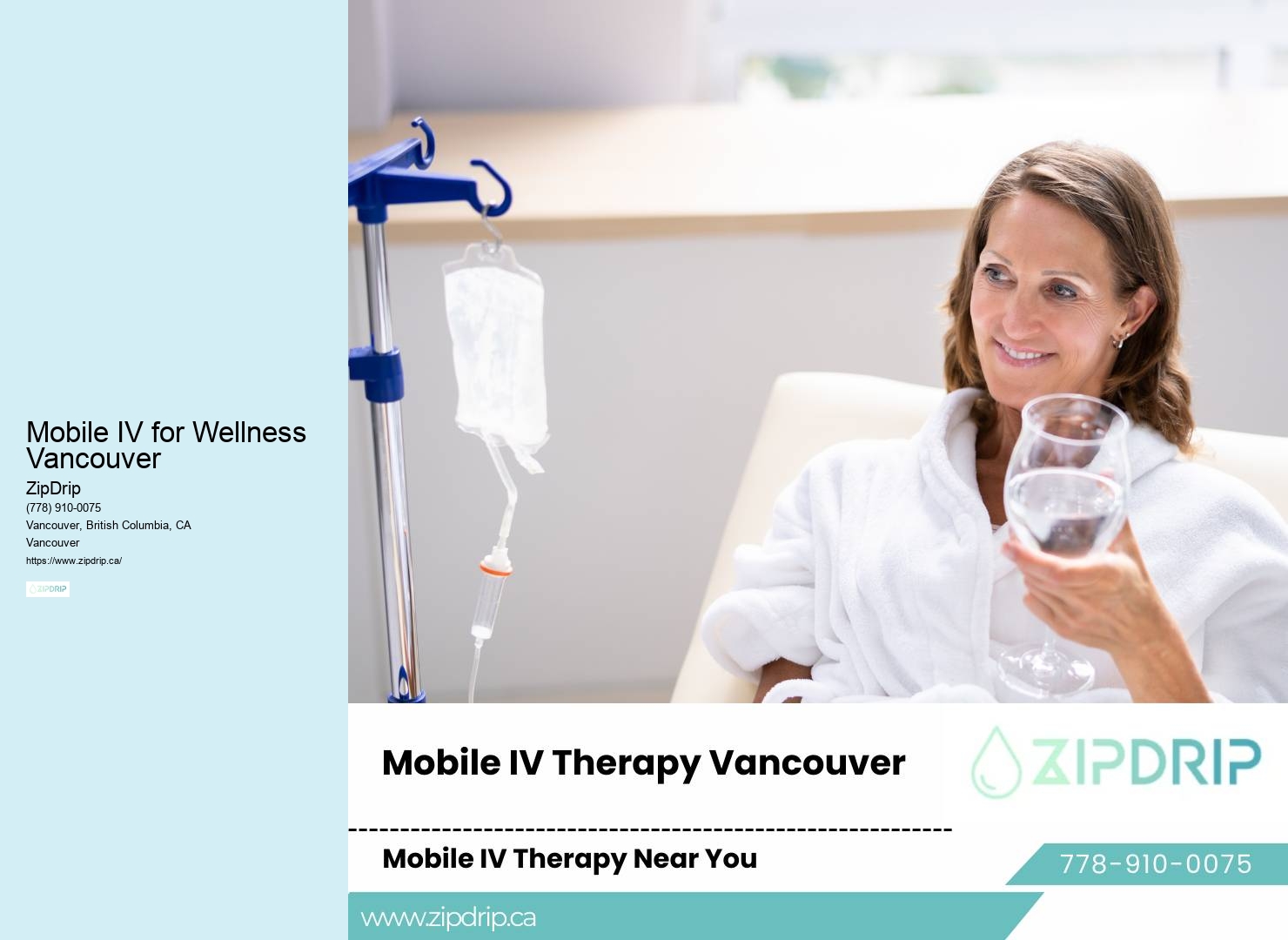 IV Drip Delivery Mobile IV for Wellness Vancouver
