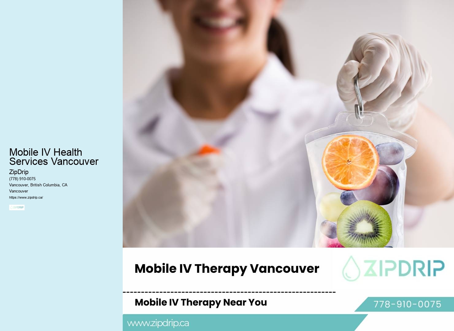 Mobile IV Health Services Vancouver's Traveling IV Infusion Team