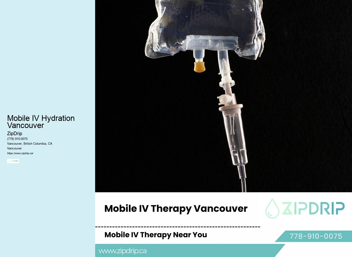 IV Drip for Hydration Mobile IV Hydration Vancouver