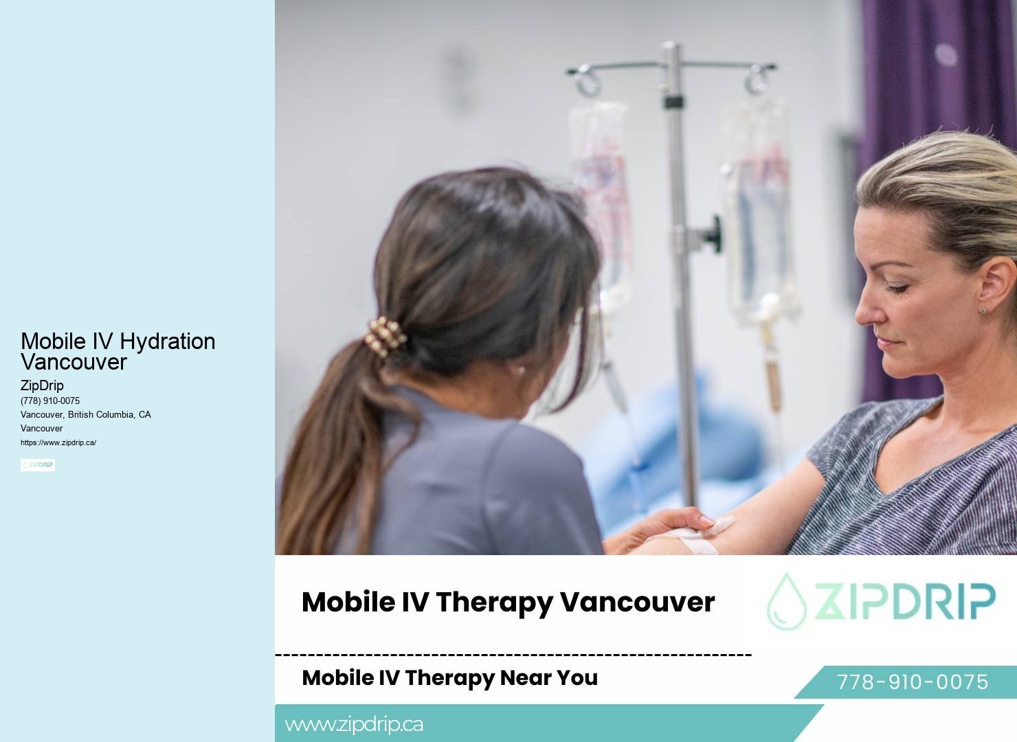 Mobile IV Hydration Vancouver IV therapy at home services
