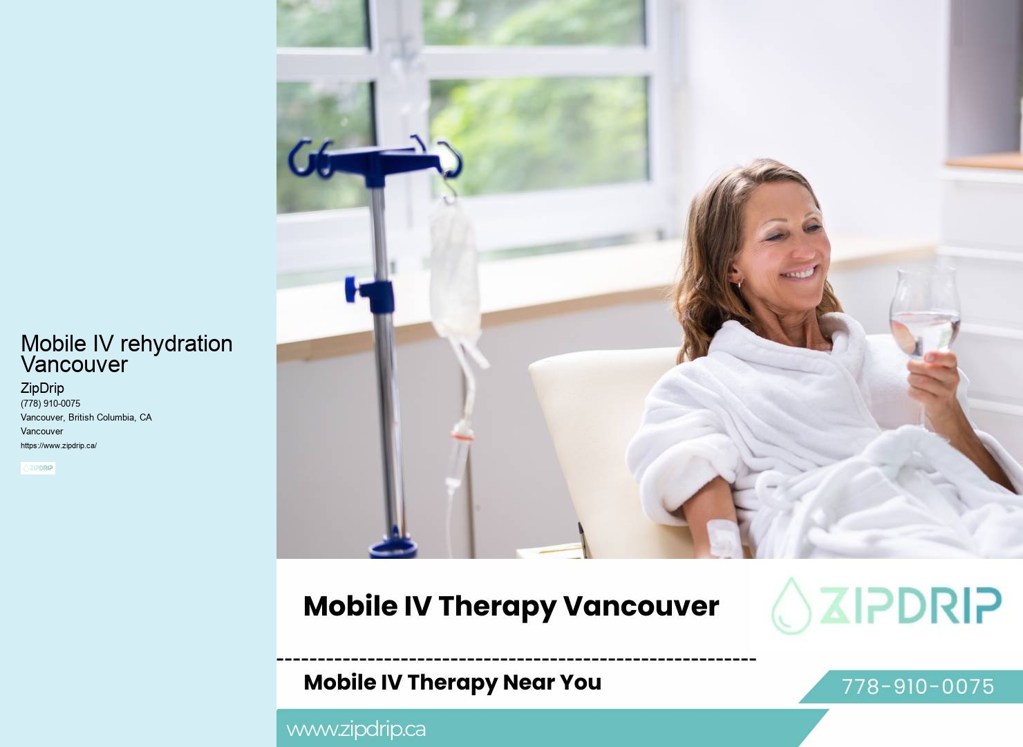 Mobile IV rehydration Vancouver IV Treatment Services