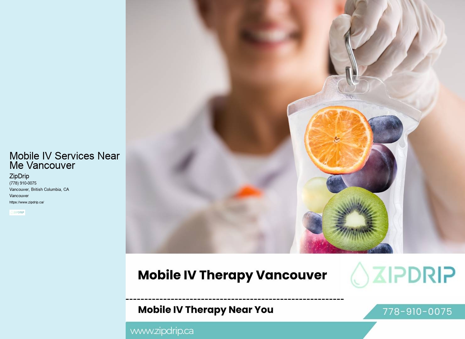 IV therapy for chronic fatigue Mobile IV Services Near Me Vancouver