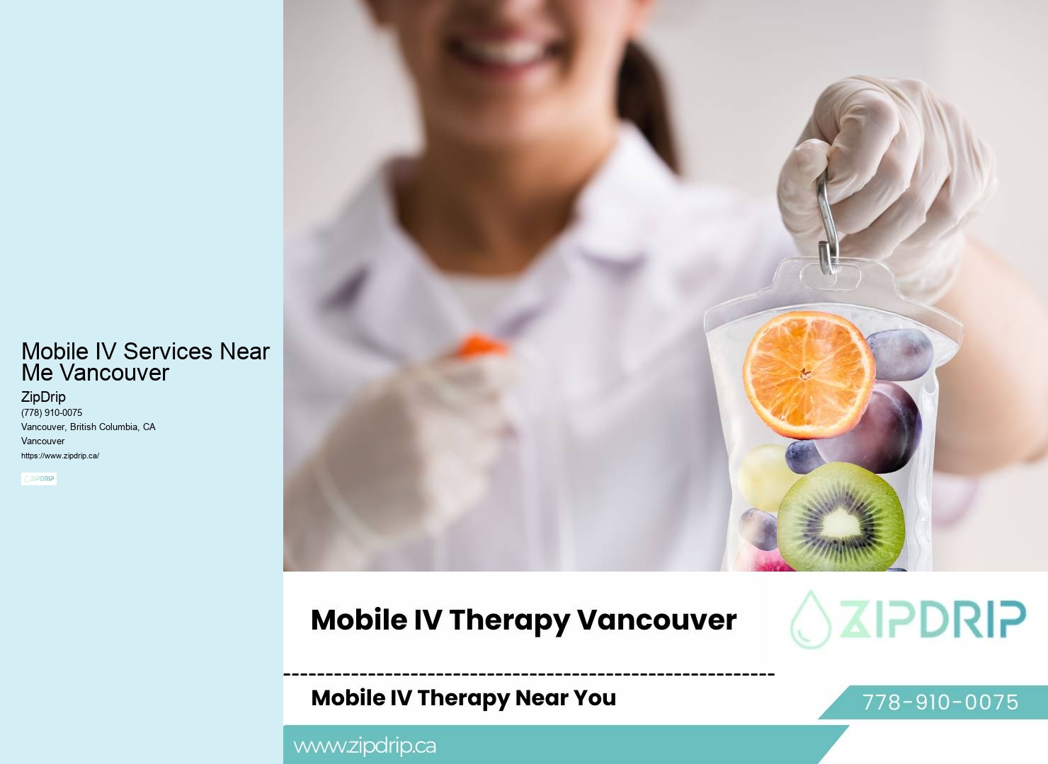 Mobile IV Services Near Me Vancouver On-Demand IV Hydration
