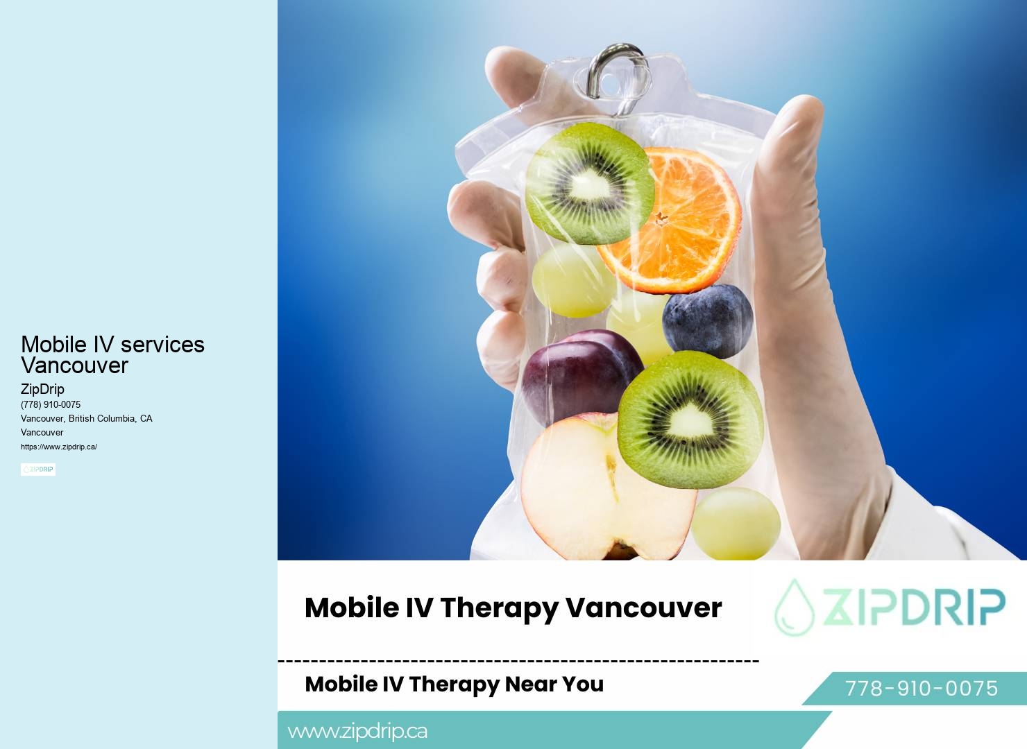 Professional Mobile IV Drip Mobile IV services Vancouver