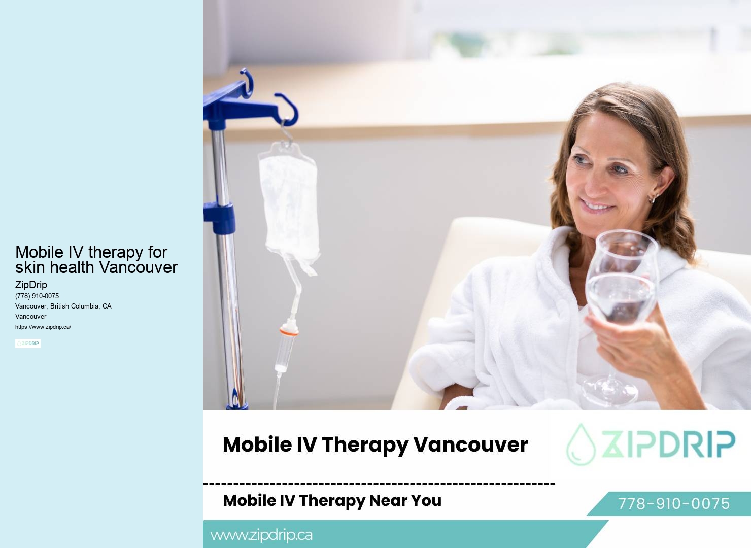 Mobile IV therapy for skin health Vancouver Mobile IV Treatments