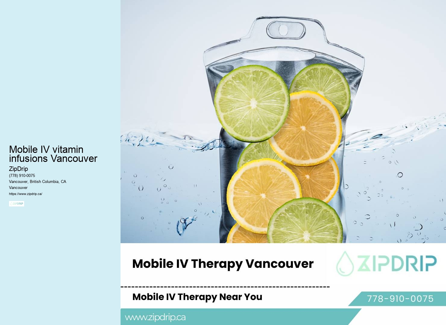 Mobile IV vitamin infusions Vancouver IV Hangover Recovery