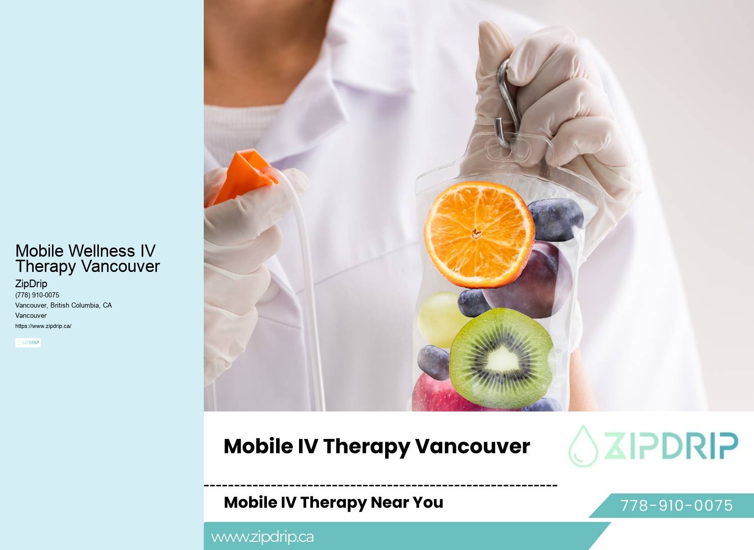 Mobile IV Therapy Mobile Wellness IV Therapy Vancouver