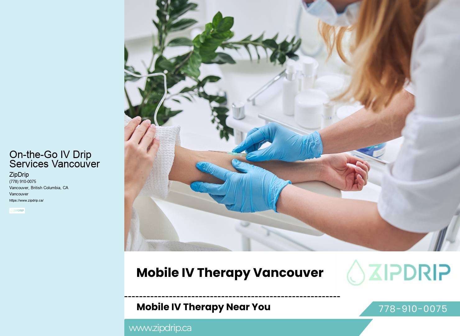 Personalized IV therapy at home On-the-Go IV Drip Services Vancouver