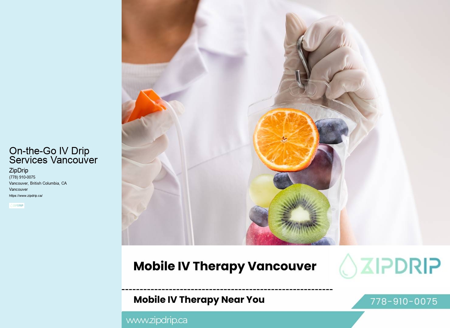 Fast IV Hydration On-the-Go IV Drip Services Vancouver