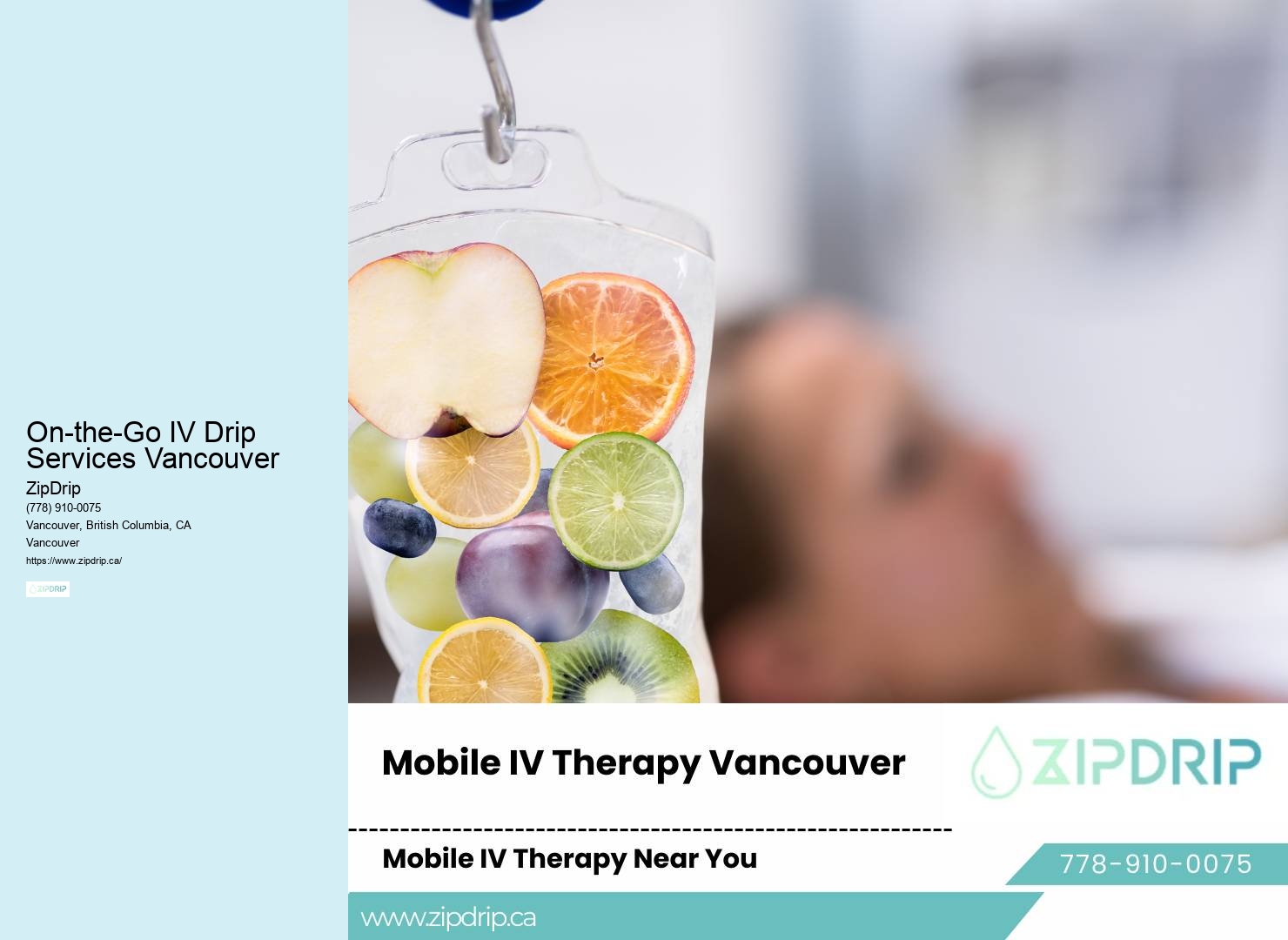 Mobile IV for Wellness On-the-Go IV Drip Services Vancouver
