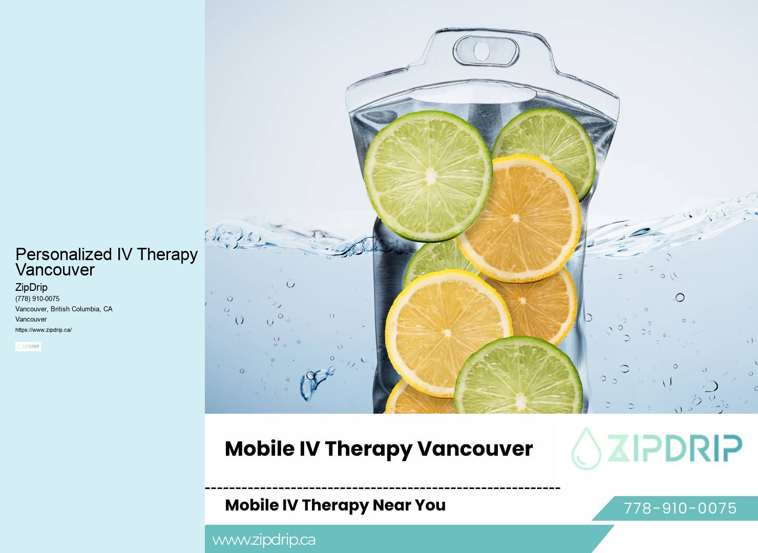 Personalized IV Therapy Vancouver at-home IV infusion