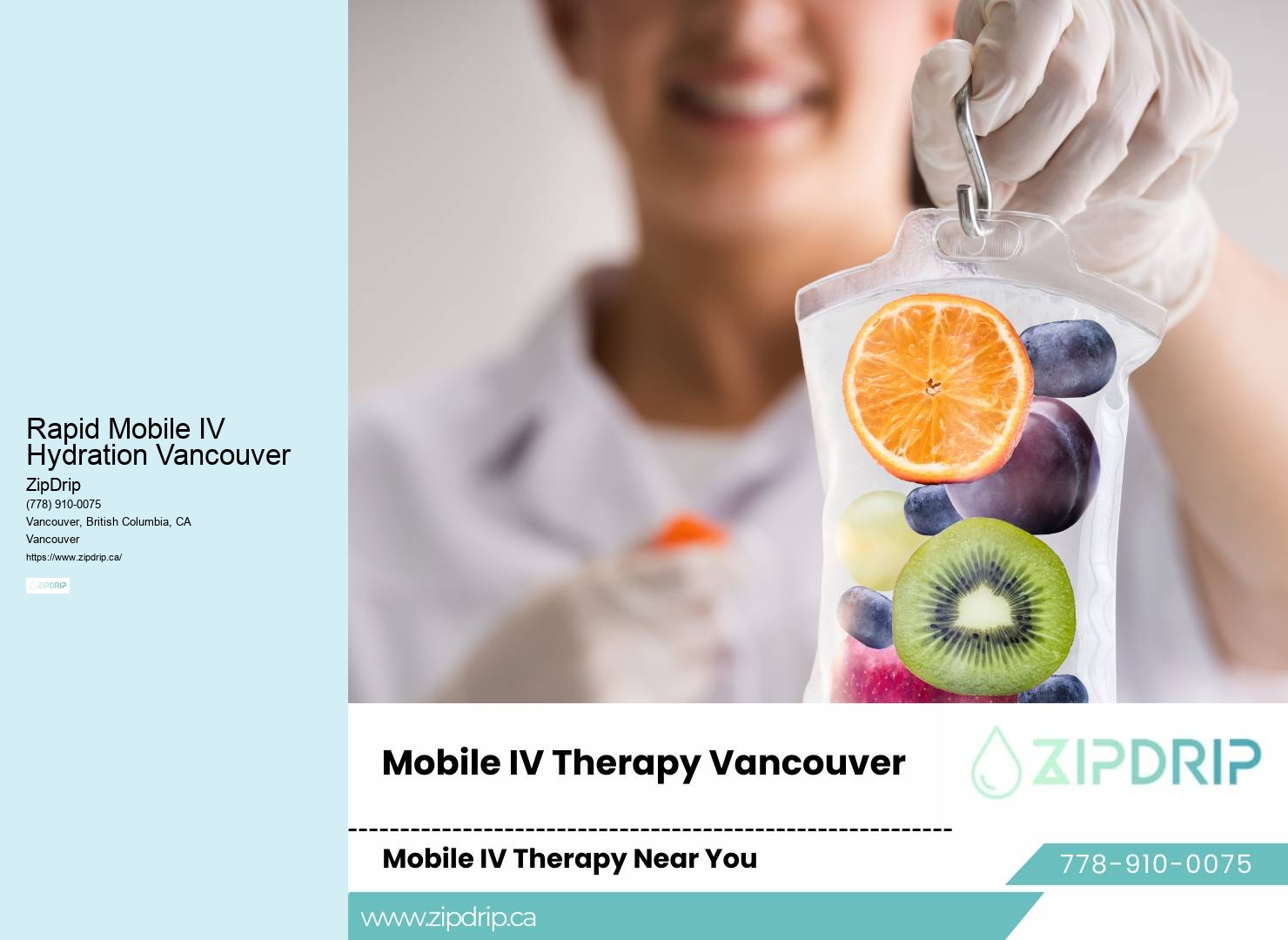 Mobile IV Nutrition Rapid Mobile IV Hydration Vancouver