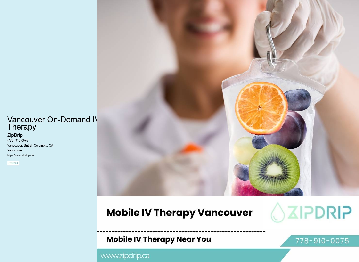 IV Therapy Delivery in Vancouver On-Demand IV Therapy