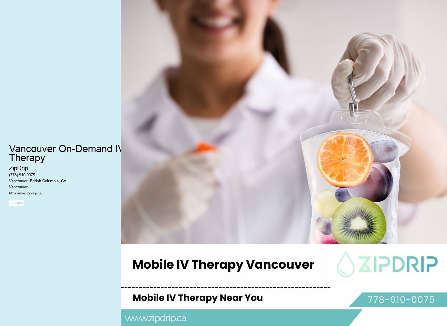 Vancouver On-Demand IV Therapy mobile IV infusion drip
