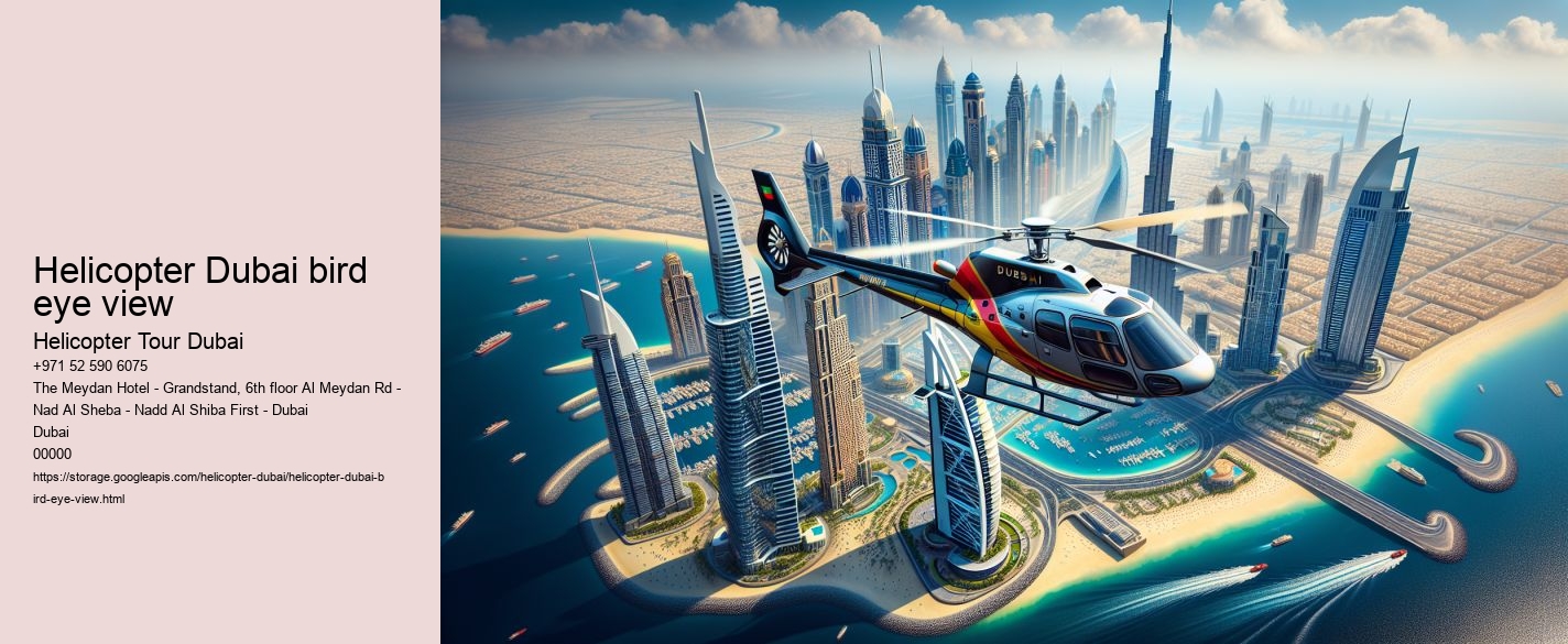 Helicopter Dubai bird eye view
