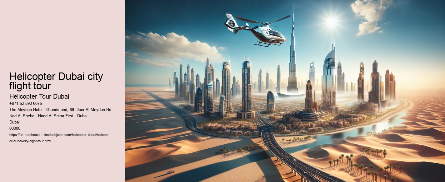 Helicopter Dubai city flight tour