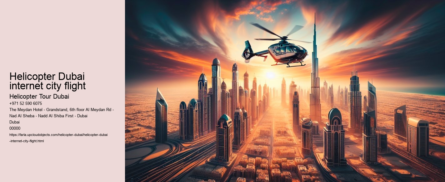 Helicopter Dubai internet city flight