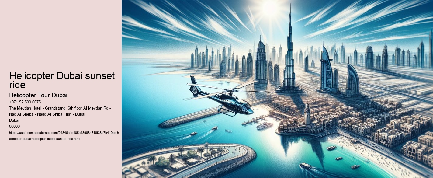 Helicopter Dubai sunset ride