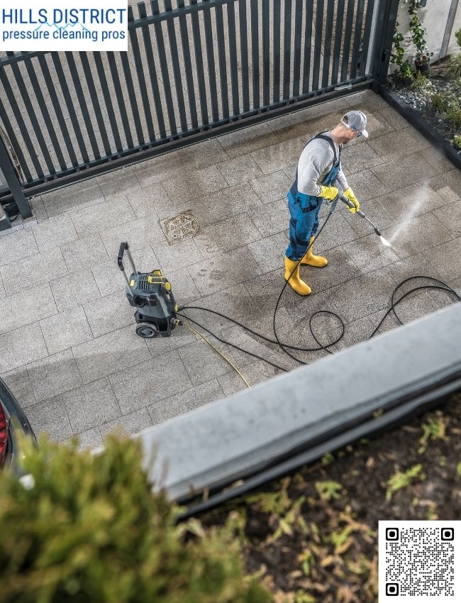 What equipment is used for roof washing?