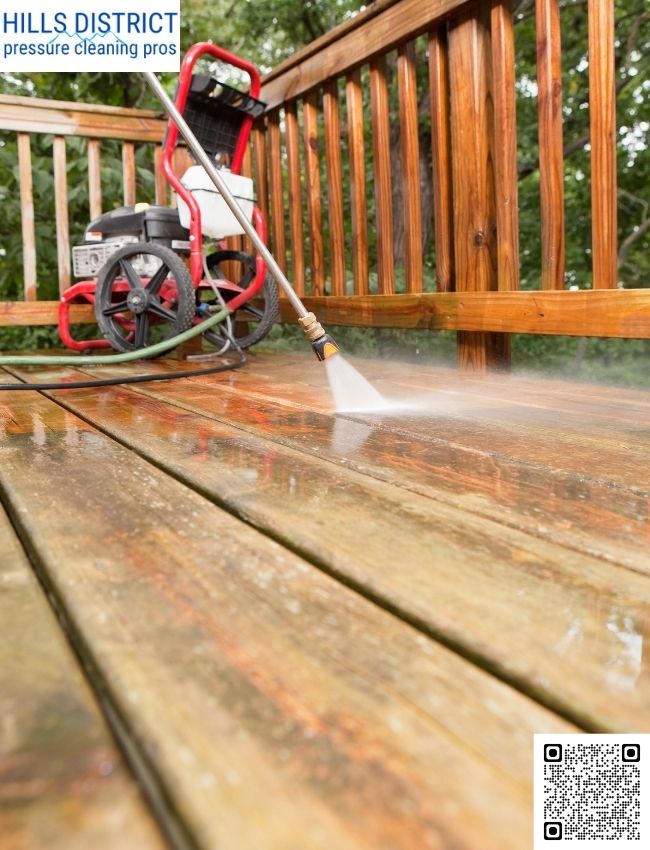 What equipment is used for roof washing?