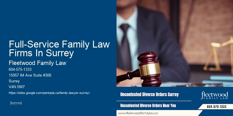 Full-Service Family Law Firms In Surrey