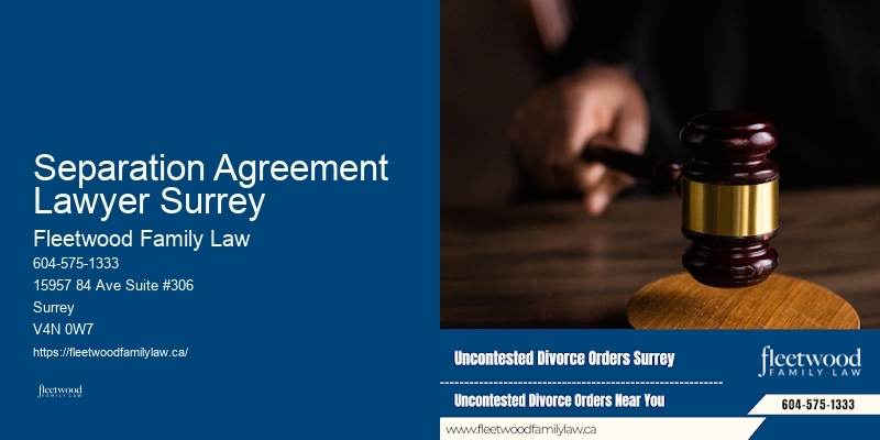 Separation Agreement Lawyer Surrey