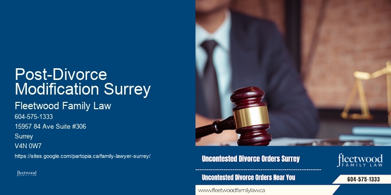 Post-Divorce Modification Surrey