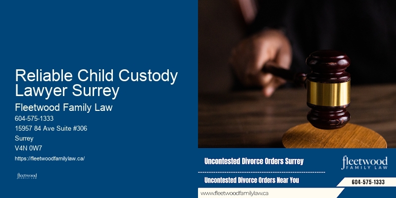 Reliable Child Custody Lawyer Surrey