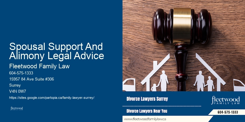 Spousal Support And Alimony Legal Advice