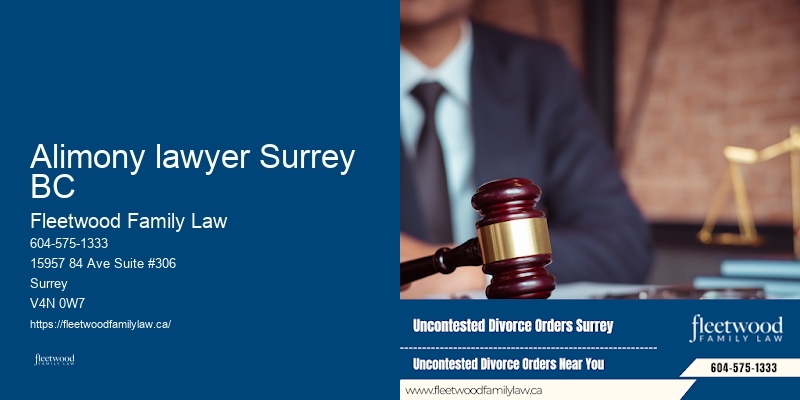 Alimony lawyer Surrey BC