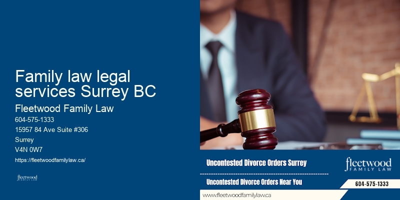 Family law legal services Surrey BC