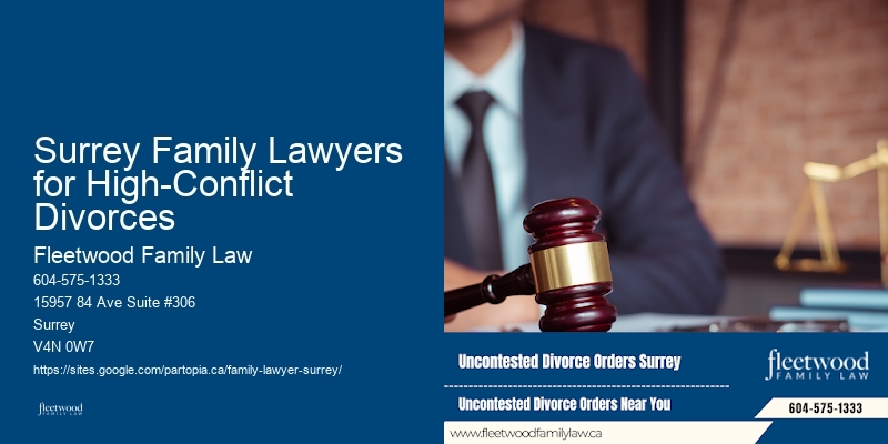 Surrey Family Lawyers for High-Conflict Divorces