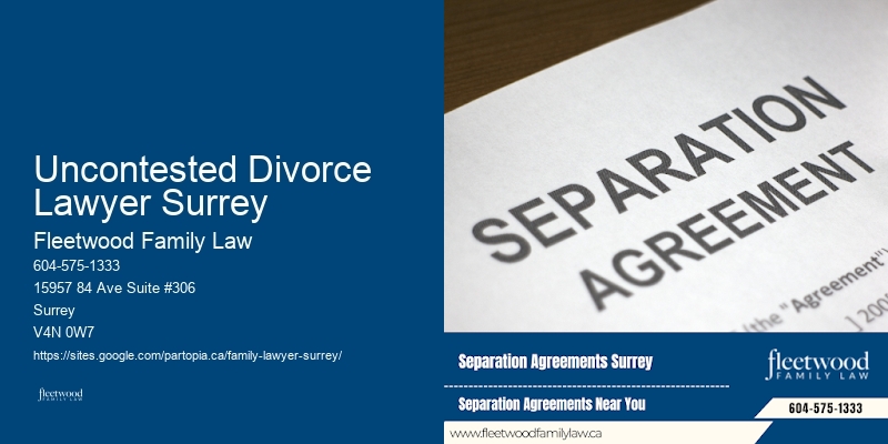 Uncontested Divorce Lawyer Surrey