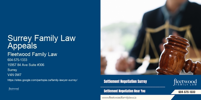 Surrey Family Law Appeals'S Premier Family Law Representation