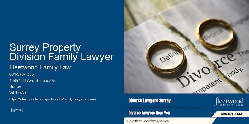 Surrey Property Division Family Lawyer Family Justice Counsellor