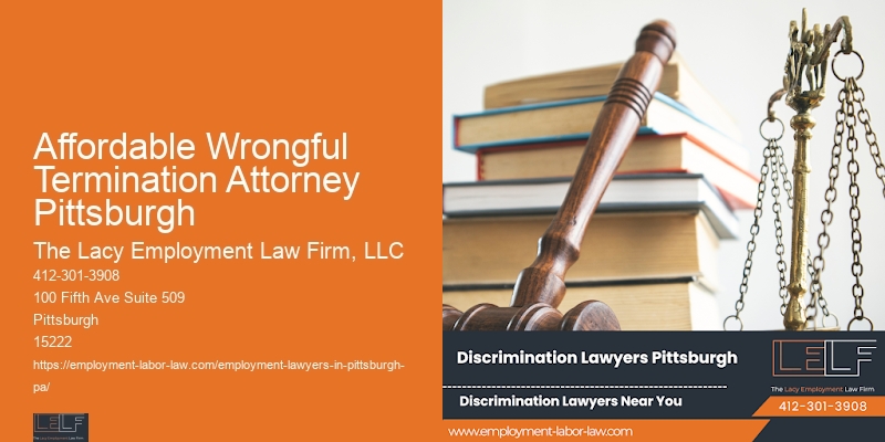 Employment Issues Lawyer Affordable Wrongful Termination Attorney Pittsburgh