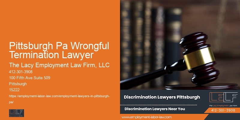 Employee Legal Services Pittsburgh Pa Wrongful Termination Lawyer